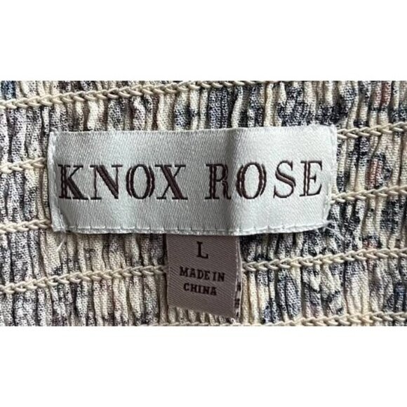 Knox Rose Women Boho Blouse Top Size Large L Pink Floral Long Sleeve V-Neck EUC - Picture 7 of 8